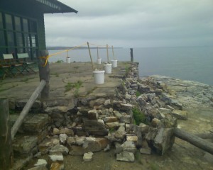 Flat Rock porch south-east corner